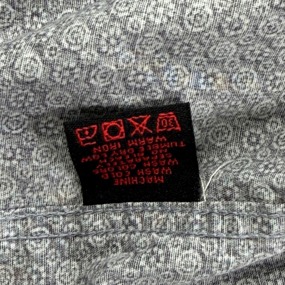 Jerry Garcia Excelsior Mens Large Grey Geometric Medallion Button Down Shirt L - Picture 12 of 16